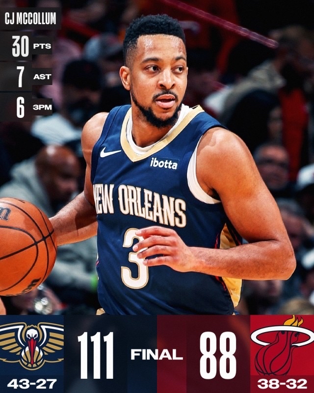 鹈鹕逆转勇士,麦科勒姆带队取胜 鹈鹕逆转勇士,麦科勒姆带队取胜