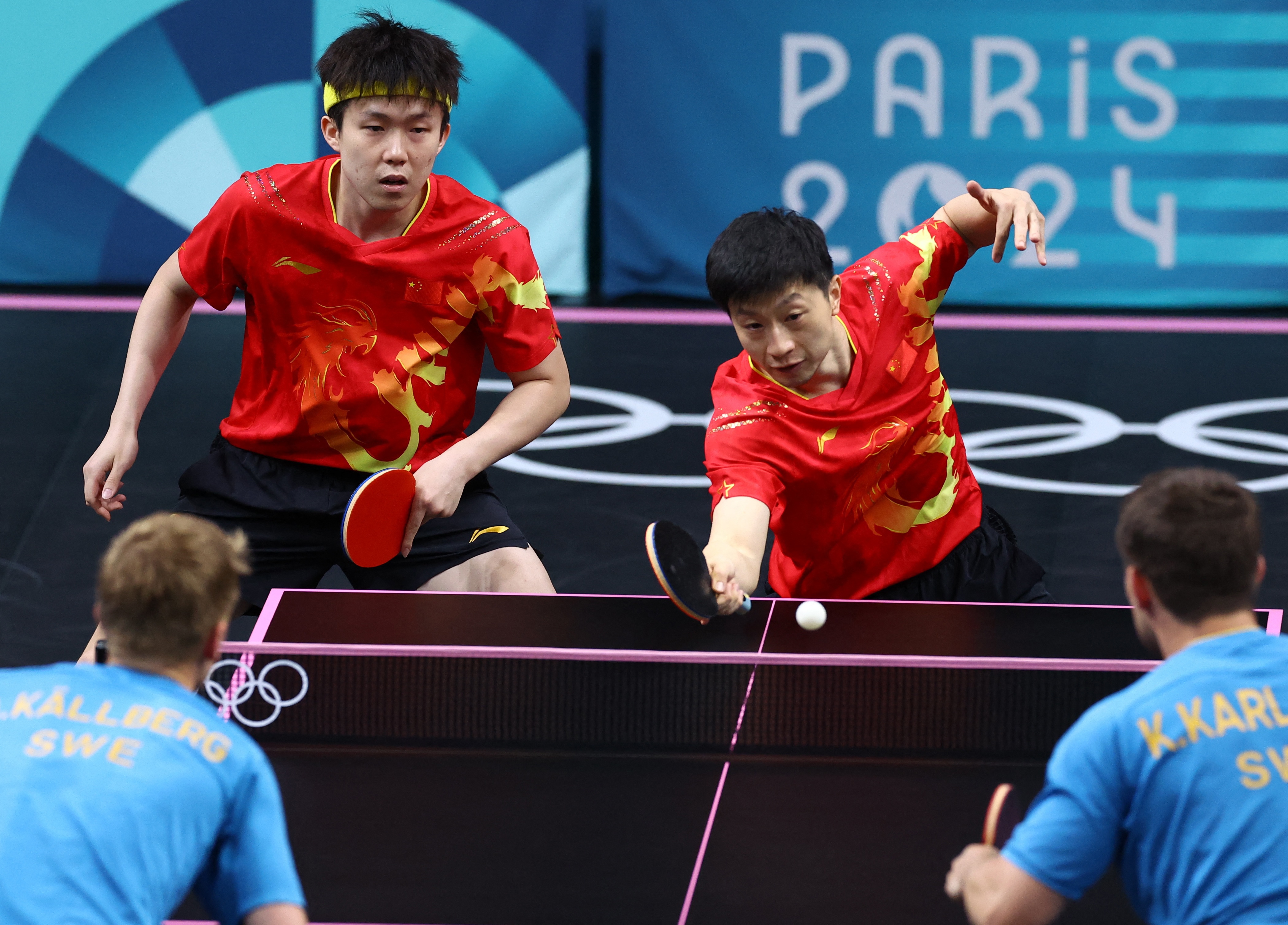 德国队鏖战中国队,马龙状态火热 德国队鏖战中国队,马龙状态火热